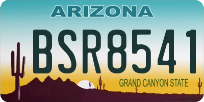 AZ license plate BSR8541