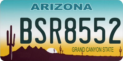 AZ license plate BSR8552
