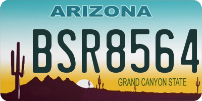 AZ license plate BSR8564