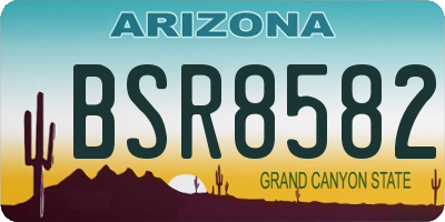 AZ license plate BSR8582