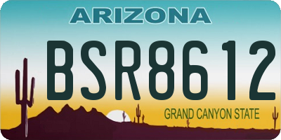 AZ license plate BSR8612