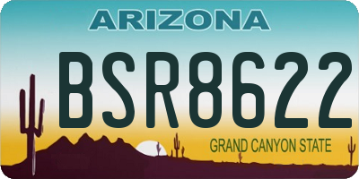 AZ license plate BSR8622