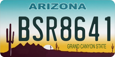 AZ license plate BSR8641