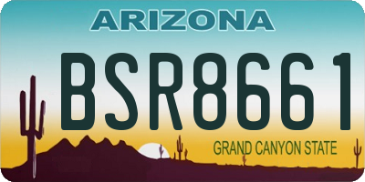 AZ license plate BSR8661