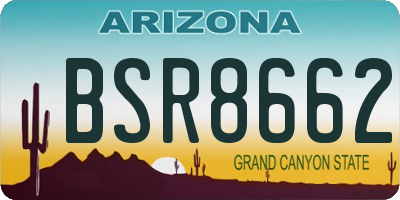 AZ license plate BSR8662