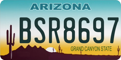 AZ license plate BSR8697