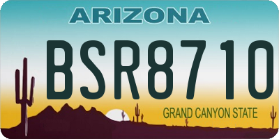 AZ license plate BSR8710