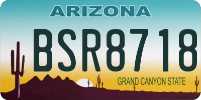AZ license plate BSR8718