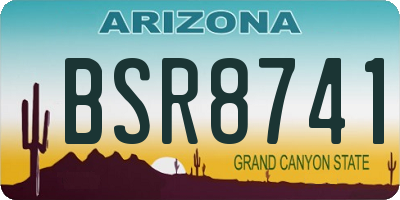 AZ license plate BSR8741