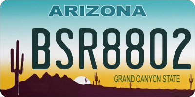 AZ license plate BSR8802