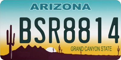 AZ license plate BSR8814