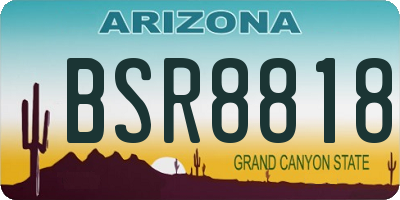 AZ license plate BSR8818