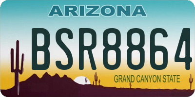 AZ license plate BSR8864
