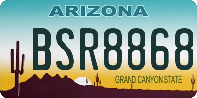 AZ license plate BSR8868