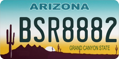 AZ license plate BSR8882