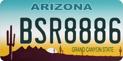AZ license plate BSR8886