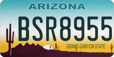 AZ license plate BSR8955