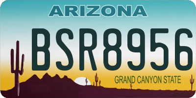 AZ license plate BSR8956