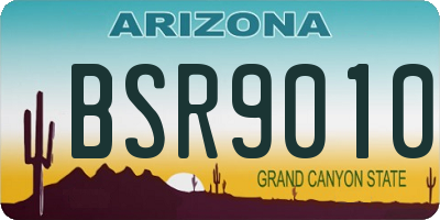 AZ license plate BSR9010