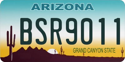 AZ license plate BSR9011