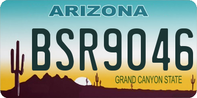AZ license plate BSR9046