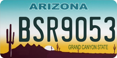 AZ license plate BSR9053