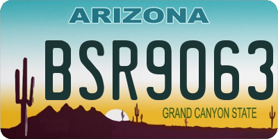 AZ license plate BSR9063