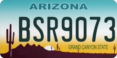 AZ license plate BSR9073