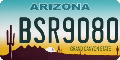 AZ license plate BSR9080