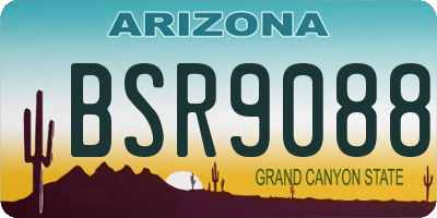AZ license plate BSR9088