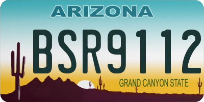 AZ license plate BSR9112