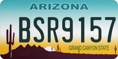 AZ license plate BSR9157