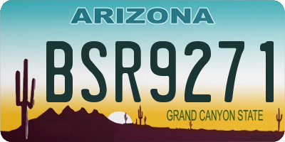 AZ license plate BSR9271