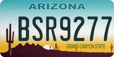 AZ license plate BSR9277