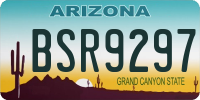 AZ license plate BSR9297