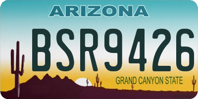AZ license plate BSR9426