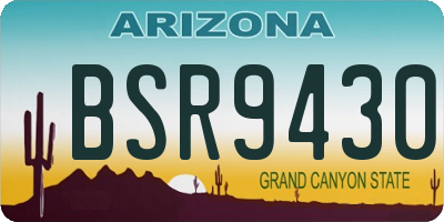 AZ license plate BSR9430