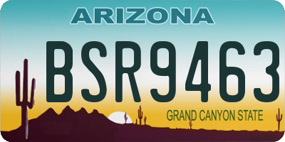 AZ license plate BSR9463