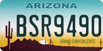 AZ license plate BSR9490