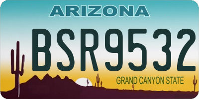 AZ license plate BSR9532