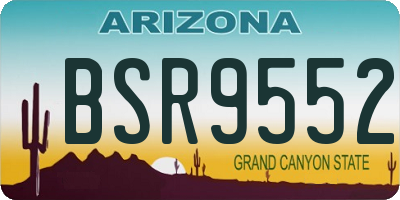 AZ license plate BSR9552