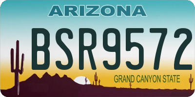 AZ license plate BSR9572