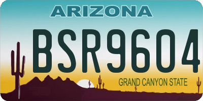 AZ license plate BSR9604