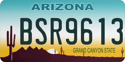 AZ license plate BSR9613