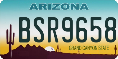 AZ license plate BSR9658