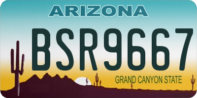 AZ license plate BSR9667
