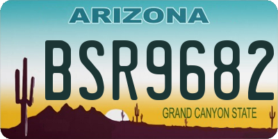 AZ license plate BSR9682