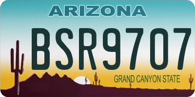 AZ license plate BSR9707