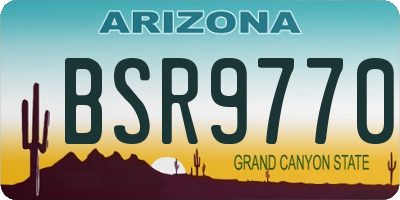 AZ license plate BSR9770