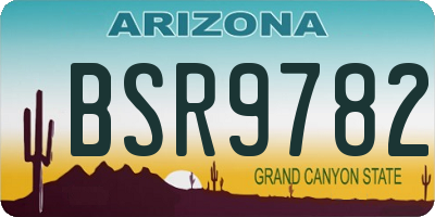 AZ license plate BSR9782